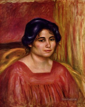  Gabrielle Arte - Gabrielle con una blusa roja Pierre Auguste Renoir